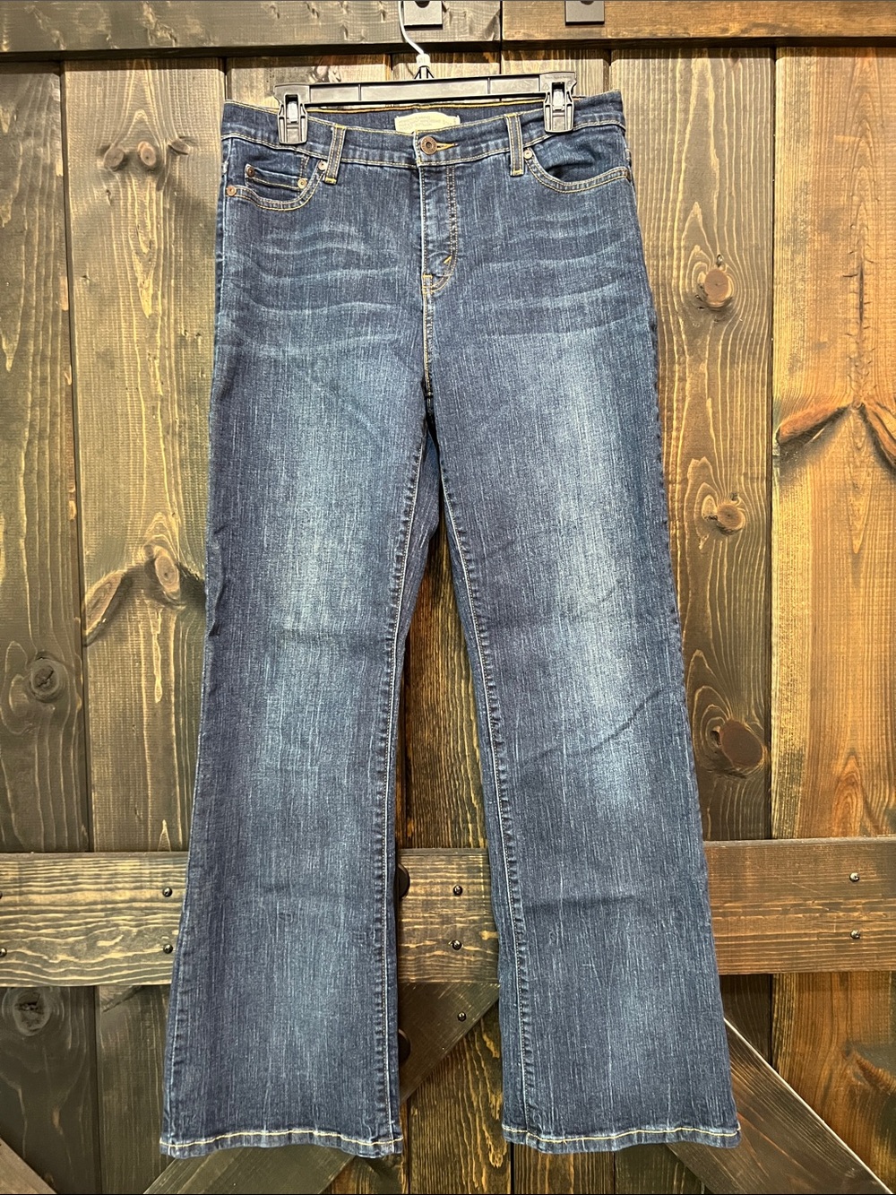 Levis 512 Perfectly Slimming‎ Bootcut Jeans 12 Dark Wash High Rise Casual Denim
